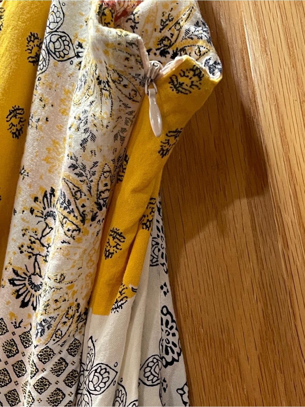 Xhilaration Yellow Multi Patchwork Print Jumpsuit | Size Large| Boho Summer - Picture 4 of 7